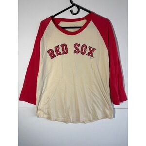 Majestic Threads Red Sox‎ Ted Williams #9 Raglan 3/4 Sleeve Tee XL USA Made